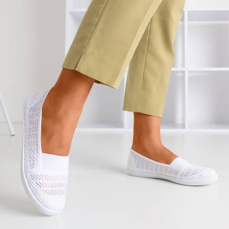 Белые женские слипоны Francis - Обувь