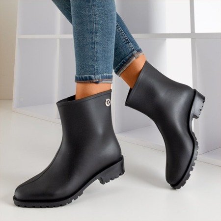 черные матовые резиновые сапоги для женщин - Обувь