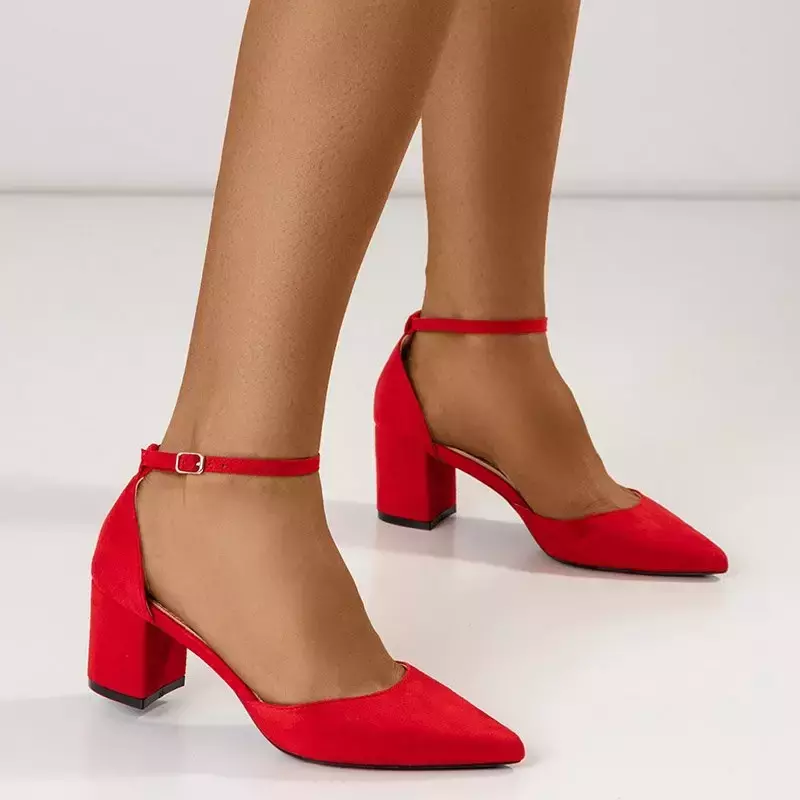 OUTLET Красные женские сандалии на посту Румила - Обувь
