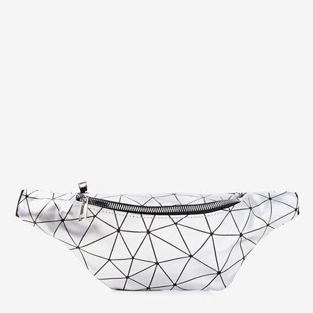 Серебряная сумка для почки с геометрическим рисунком - Сумки