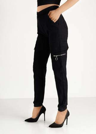 Женские черные брюки-карго - Обувь