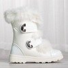 Белые меховые зимние сапоги от Dassacia - Обувь
