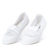 Белые слипоны для девочек таби - туфли