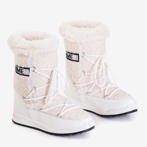 Белые женские утепленные сапоги Columbila - Обувь