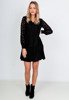 Черное мини-платье с украшениями - Одежда