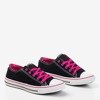 Черные кроссовки с розовыми шнурками Fips - Обувь
