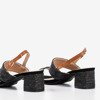 Черные сандалии на низкой стойке Riota - Обувь