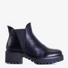 Черные женские ботинки на плоских каблуках Dero - Обувь
