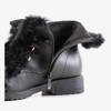Черные женские ботинки с мехом Flaminia - Обувь