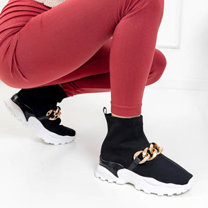 Черные женские кроссовки с украшением Lucre