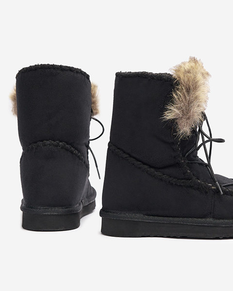 Черные женские зимние ботинки Oiu