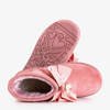Детские зимние сапоги темно-розового цвета с жемчугом Mira - Обувь