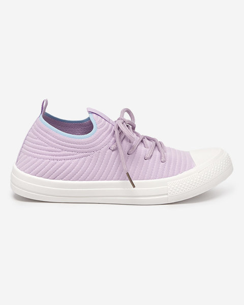 Фиолетовые женские кроссовки в рубчик от Manfer - Обувь