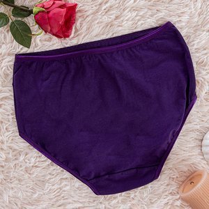 Фиолетовые женские трусы PLUS SIZE - Нижнее белье