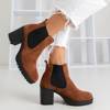 Коричневые женские ботинки на каблуках Umberto - Обувь