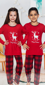 Красная детская рождественская пижама