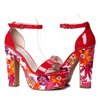 Красные сандалии на платформе с цветочным рисунком Marie- Footwear
