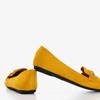 Лоферы горчичного цвета с декоративной пластиной Tessea - Обувь