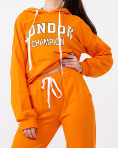 Оранжевый женский спортивный костюм