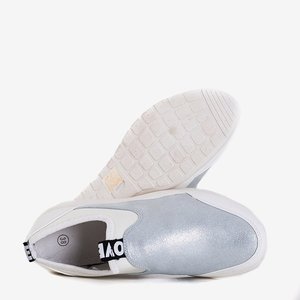OUTLET Бело-серебристая женская спортивная обувь Jadena - Обувь