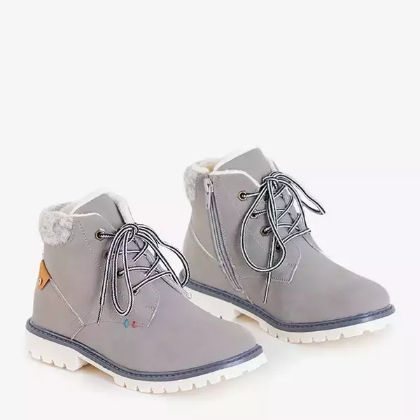 OUTLET Серые утепленные ботинки Tiptop для мальчиков - Обувь