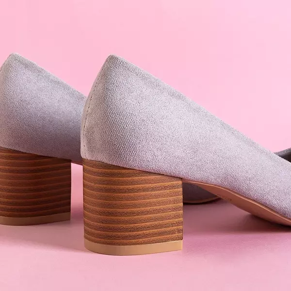 OUTLET Серые женские туфли на стойке Santi - Обувь