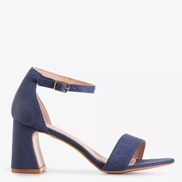 OUTLET Синие женские босоножки на высоком каблуке Maniza - Обувь