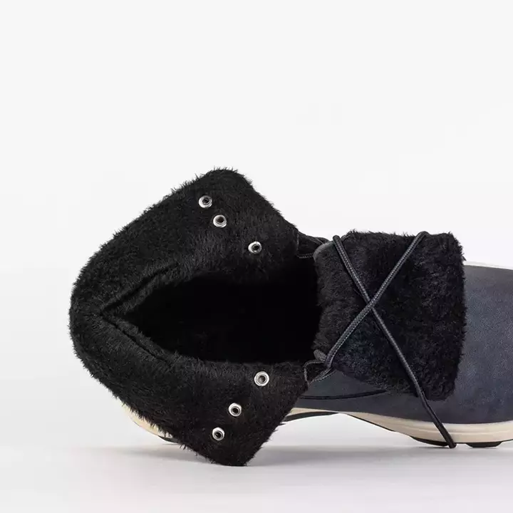 OUTLET Темно-синие теплые мужские ботинки Nuok - Обувь