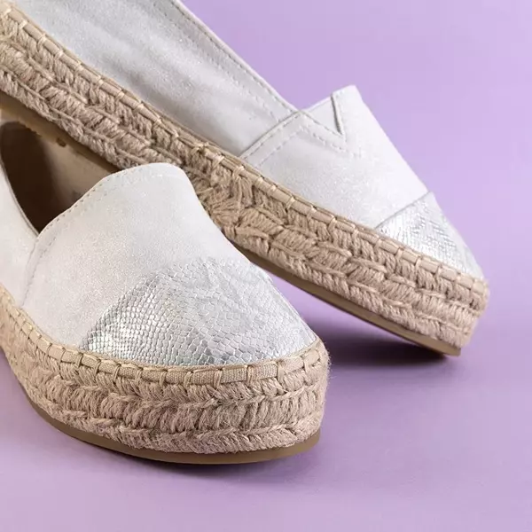 OUTLET Женские белые эспадрильи с декором Tinika - Обувь
