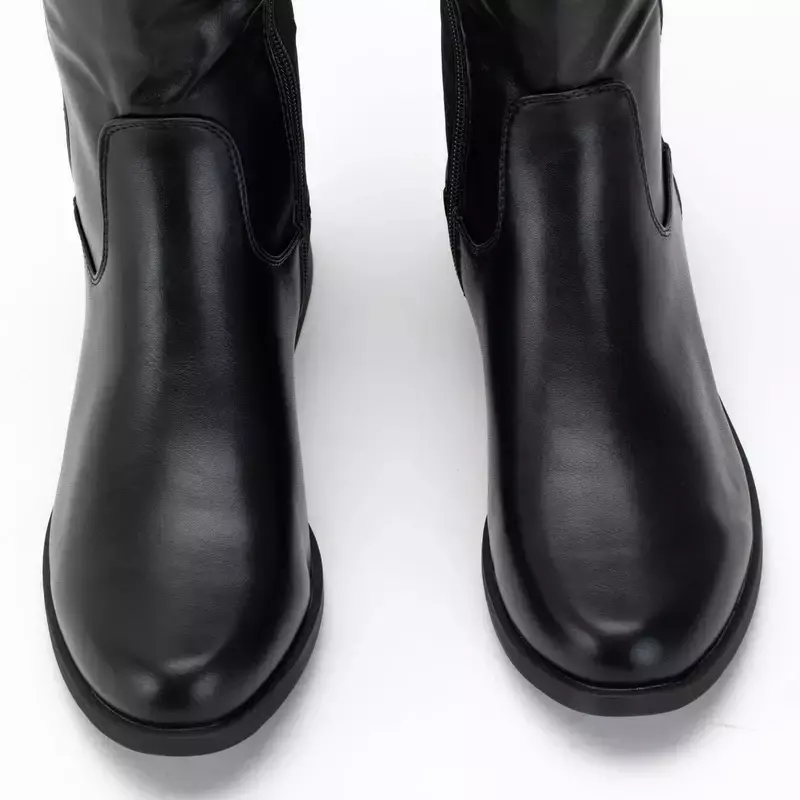 OUTLET Женские черные ботфорты из экокожи Bocc- Footwear