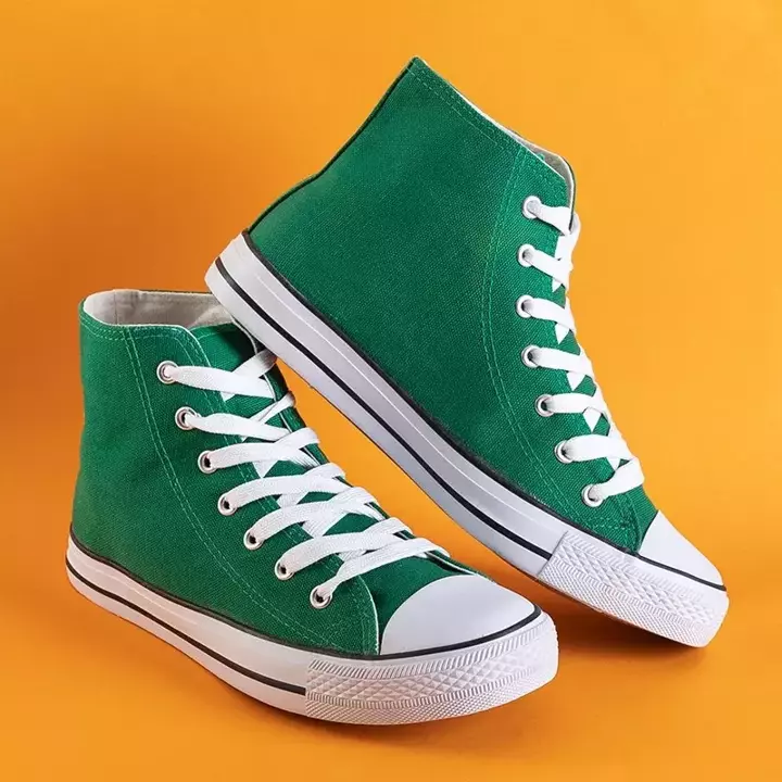 OUTLET Женские высокие кроссовки Skarla зеленого цвета - Обувь