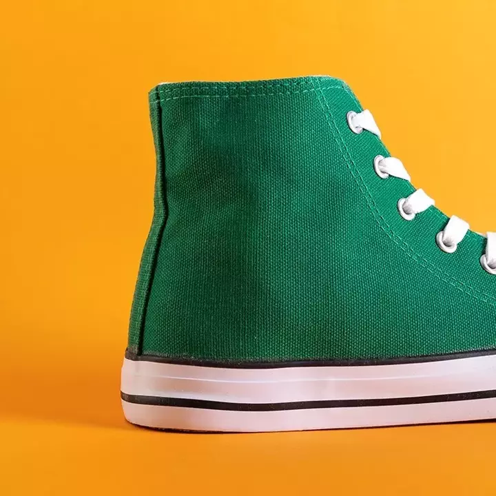 OUTLET Женские высокие кроссовки Skarla зеленого цвета - Обувь