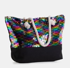 Разноцветная женская сумка с блестками