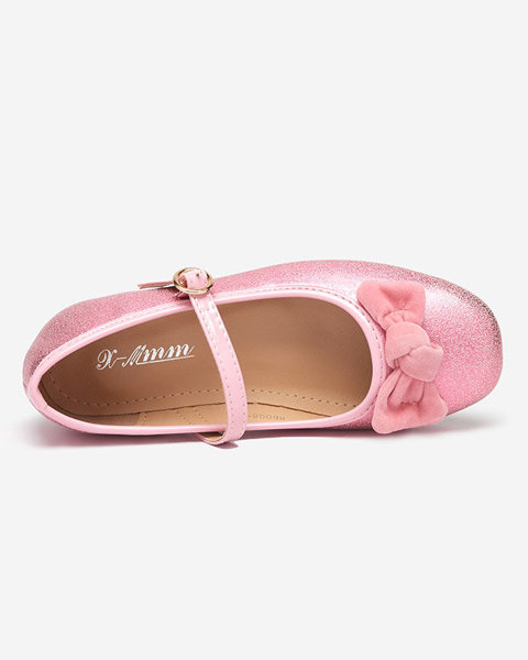 Розовые девичьи балетки с поясом Mosupi Footwear