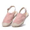 Розовые эспадрильи из эко-замши с открытым каблуком Daisy - Обувь