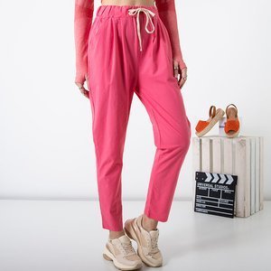 Розовые женские брюки PLUS SIZE