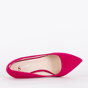 Розовые женские туфли на каблуке Veneci