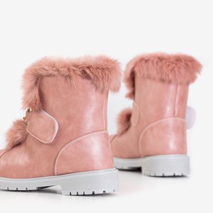 Розовые женские зимние сапоги на меху Enila - Обувь