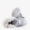 Серебряные детские сапоги с мехом Zendisqa - Обувь