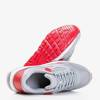 Серые мужские спортивные туфли с красными вставками Soliak - Обувь