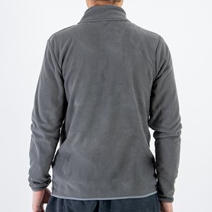 Серый мужской флис с карманами - Одежда