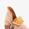 Светло-коричневые ботинки на квадратном каблуке Lemere - Обувь