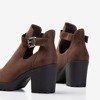 Темно-коричневые ботинки с вырезами от Barra - Обувь