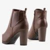 Темно-коричневые женские сапоги на высокой стойке Corsella - Обувь