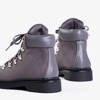 Темно-серые женские походные ботинки с кристаллами Opcesia - Обувь