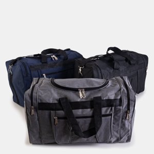 Темно-синяя дорожная сумка с карманами
