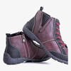 Утепленные женские ботинки Giacomo бордового цвета - Обувь
