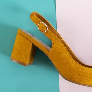 Желтые женские туфли на каблуках Siofra