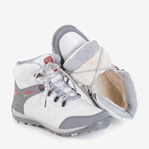 Женские белые сапоги Flakes со снежинками - Обувь