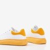 Женские белые спортивные кроссовки с оранжевыми вставками  Gulio - Обувь